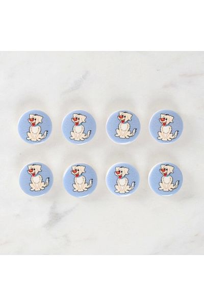 Gökler E Ticaret Loren Crafts 8-Piece Dog Button - 1243