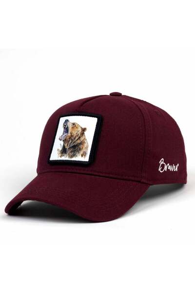 Braver Collection Braver Bordo Ayı Patch Şapka
