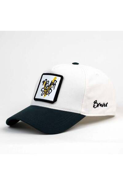 Braver Collection Braver Beyaz/Petrol Never Stop Patch Şapka
