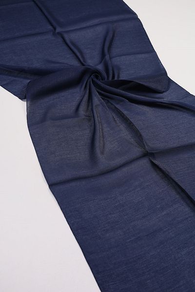 scarfella Solid Color Amber Shawl - Pattern-02 - Navy Blue