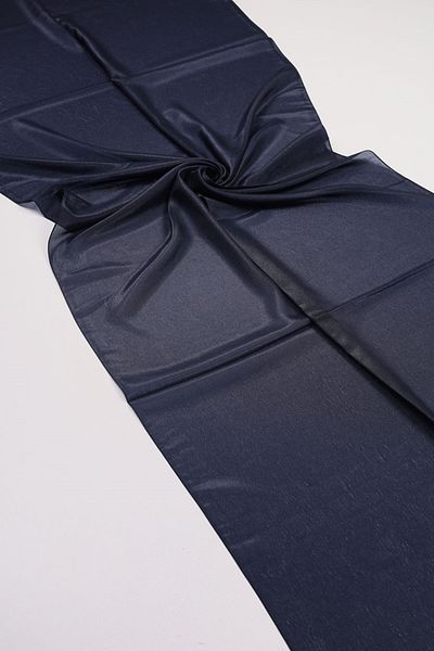 scarfella Solid Color Voile Silk Shawl - Pattern-01 - Navy Blue