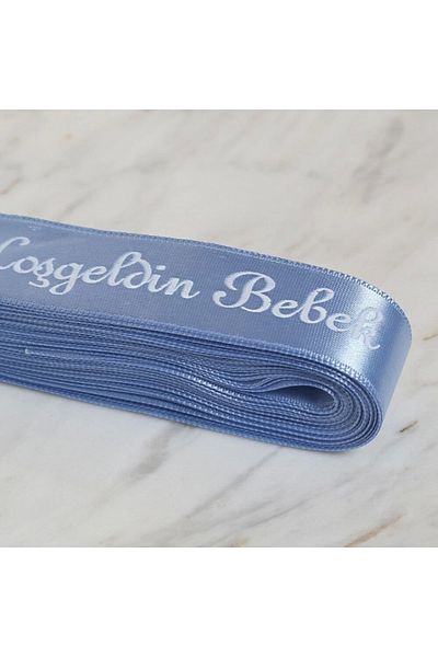 titer Loren Crafts 2cm 10 Mt Blue Satin Welcome Baby
