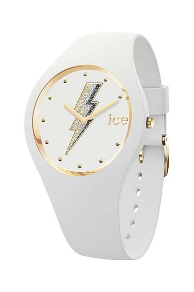 Ice Watch Ice Glam Rock Electric White Women Watch with Silicone Strap