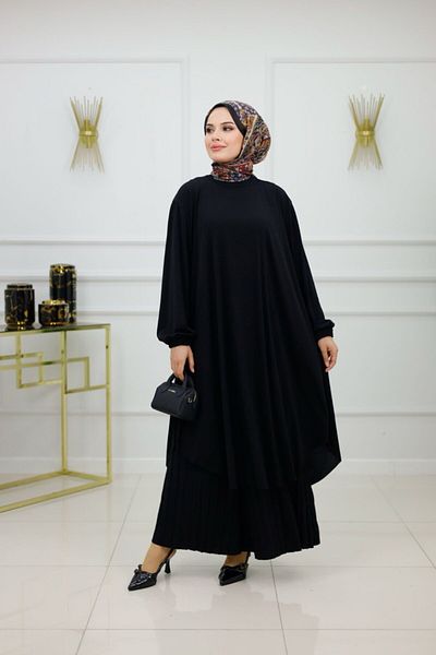 Enans Design Women's Hijab Pants Set 2 Piece Set Tunic & Pants