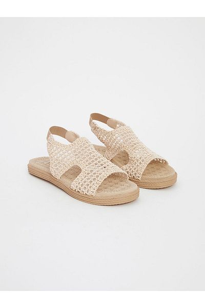LC Waikiki New Season Straw Organza Women's Sandals - S5Mf81Z8
