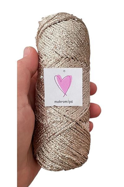 Makromİps Pull Polyester Macrome Yarn Bag Supplies Runner Threading Evening Dress Hobby Hand Knitting Yarn (100 Gr)