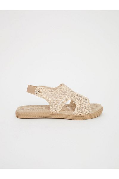 LC Waikiki New Season Straw Organza Women's Sandals - S5Mf81Z8
