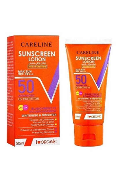 Careline كيرلاين لوشن واقي شمس بعامل حماية 50 مرطب ومفتح للبشرة - 50 مل