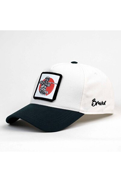 Braver Collection Braver Beyaz/Petrol Ninja Patch Şapka