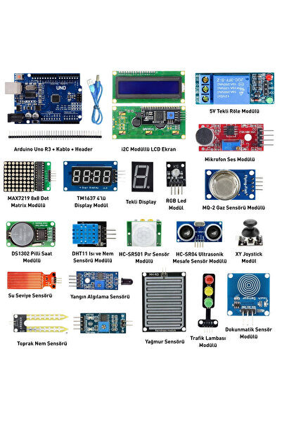 Kidsmaker Arduino Set 292 Parça Full Başlangıç Seti ( Malzeme Kutulu )