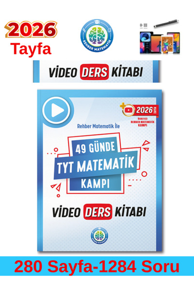 Ens Yayıncılık Rehber Matematik 2026 49 Günde TYT Matematik Video Ders Kitabı+Android Kalem