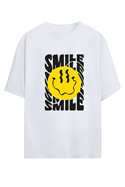 MAGORS ابتسامة - تي شيرت كبير الحجم