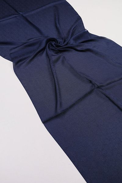 Hint İpek Self Patterned Twinkle Shawl - Pattern-03 - Navy Blue