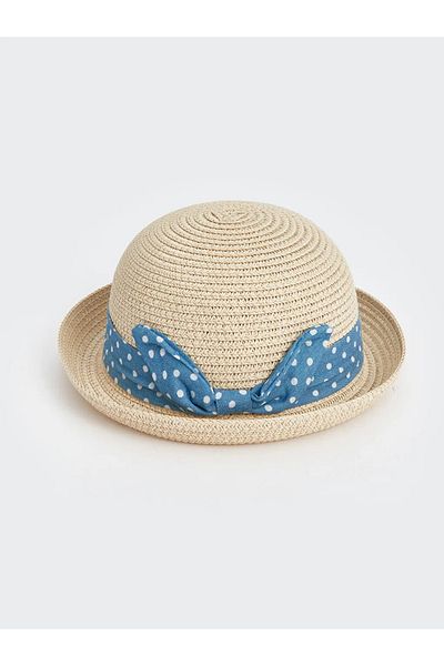 LC Waikiki Lcw Baby Beige Patterned Baby Girl Fedora Hat