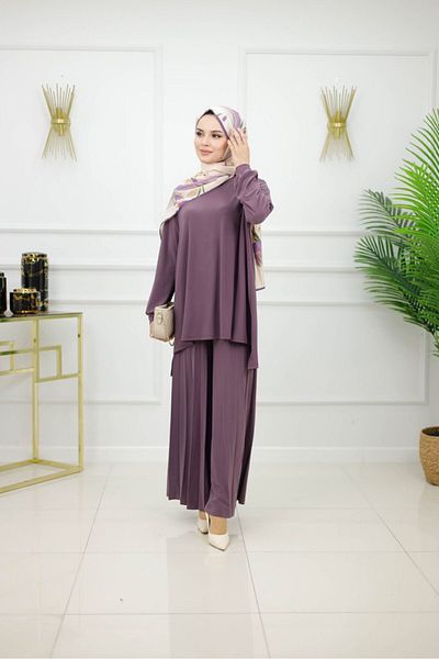 Enans Design Women's Hijab 2-Piece Set Tunic & Trousers