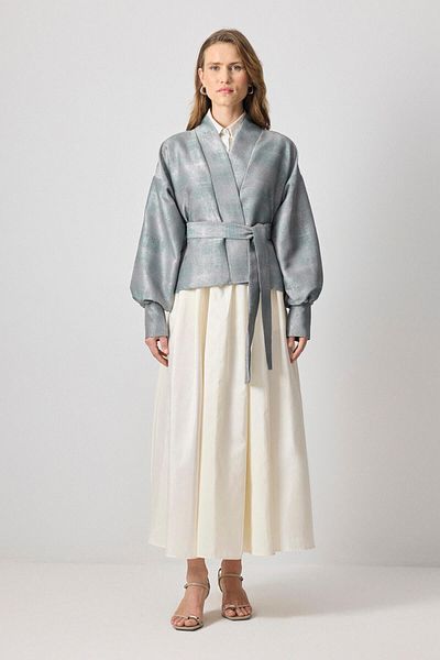 Touché Privé Jacquard Satin Kimono