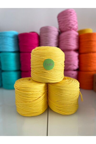 Leila Design sarı penye ip (600-650gr) 1 adet fiyatıdır