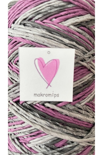 Makromİps PREMİUM MİX ÇOK RENKLİ EBRULİ KAĞIT İP(200 gr 390 m +-20) DOĞAL HASIR JÜT RAFYA ÖRGÜ ÇANTA SUPLA İPİ