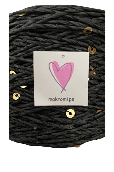 Makromİps PULLU PAYETLİ KAĞIT İP (250gr)DOĞAL HASIR KRAFT TIĞ HOBİ EL ÖRGÜ İPİ ÇANTA SEPET SÜSLEME