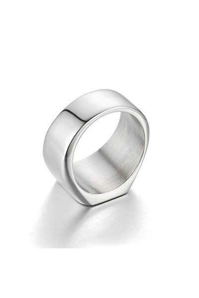 Tesbihane Gümüş Renk Kişiye Özel İsim veya Harf Yazılı 316L Kalite Paslanmaz Çelik Erkek Yüzük - 27 Ölçü