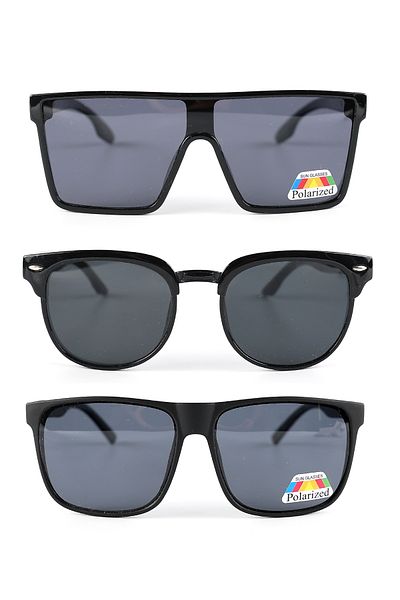Lozzo 3-Piece Advantage Set Black Men's Polarized Sunglasses
