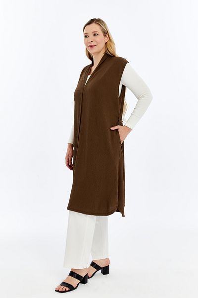 Laden Plus Size Summer Women's Oversized Thin Long Mother Belted Vest