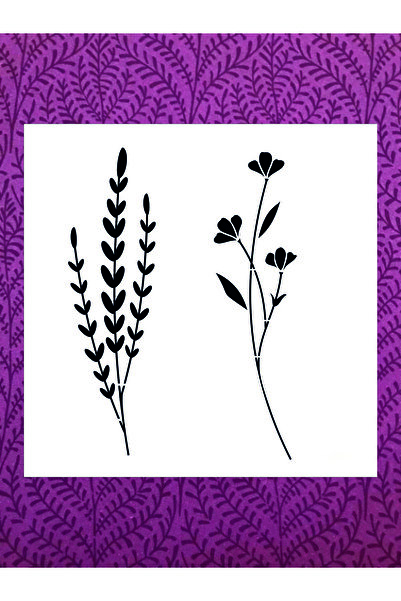 Stencilsarayi STENCİL SARAYİ BOYAMA ŞABLON ÇİÇEK VE MEYVE - 2151 ÖLÇÜ 40X40