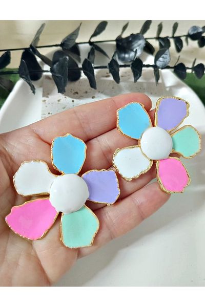 mos&more Colorful Big Daisy Earrings