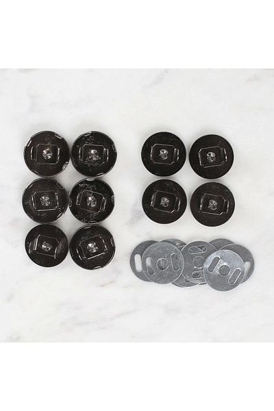 Hangora Loren Magnetic Anthracite Metal 5-Piece Snap