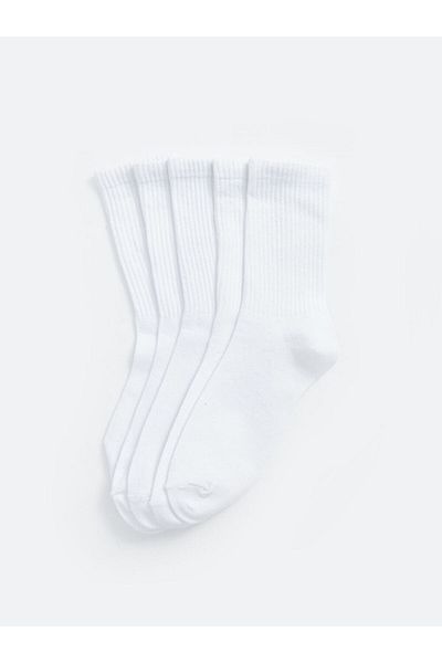 LC Waikiki White Basic Boy's Socks 5-Piece