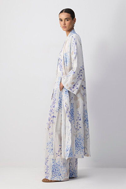 Touché Privé طقم بنطلون كيمونو منقوش