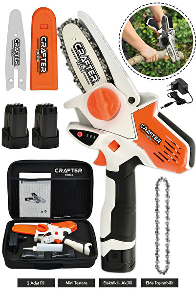 CRAFTERTOOLS 18V Çift Akülü Budama Testeresi & Dal Budama Makinesi