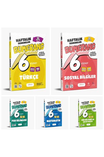 Günay Yayınları GÜNAY YAYINLARI 6. SINIF TÜM DERSLER BUMERANG 32 HAFTALIK 5'L...