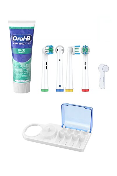 Oral-B Diş Macunu - 4 Adet Muadil Precision Clean Yedek Başlık - 1 Adet Kapak...
