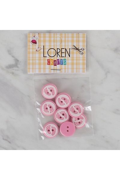 SAVA HOME COLLECTİON Κουμπί Loren Crafts Pink 8 τεμαχίου - 436