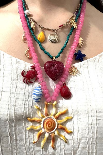 Pudraksesuar Summer Vacation Mode Sea Sand Sun Fashion Bijoux Favorite Necklace