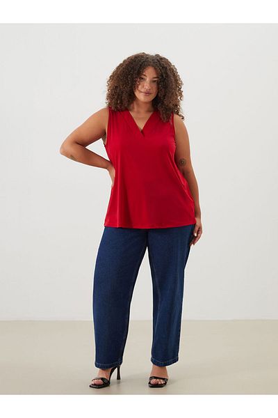 LC Waikiki Women's Black V-Neck Blouse