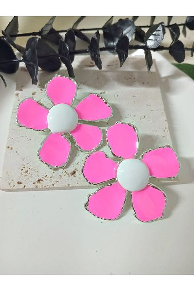 mos&more Pink Big Daisy Earrings