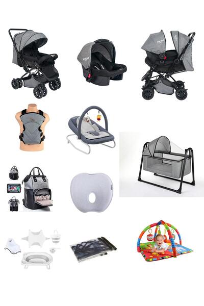 LETS GO BABY 13 Parça Çeyiz Seti Bebek Arabası Puset Beşik Anakucağı Oyun Hal...