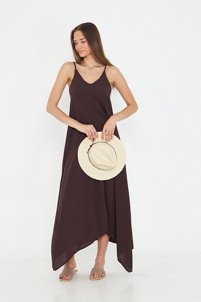 let s shine Women's Aerobin Fabric Adjustable Strap Long Dress