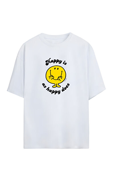 MAGORS السعادة هي السعادة التي تفعلها - تي شيرت كبير الحجم