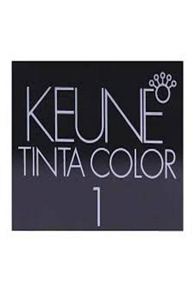 Keune 2 Packs of Keune Tinta Color No. 1 Black Hair Dye - Contains Silk Protein Treated with Solamer Technology