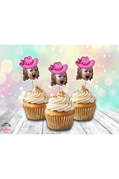 ELF REKLAM Kişiye Özel Pasta Süsü Cupcake Kürdan 10 Adet