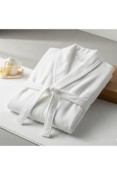 Marilyn Home Beyaz M Beden %100 Pamuk Bornoz - Unisex