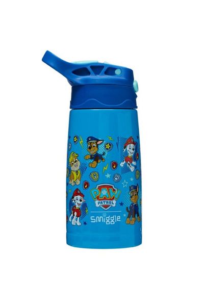 SMIGGLE Paw Patrol Patterned Blue Steel Stainless Water Bottle / Flask