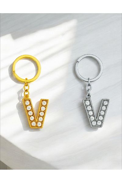 Handley Sparkling'V' Letter Keychain – a Touch of Luxury and Meaning