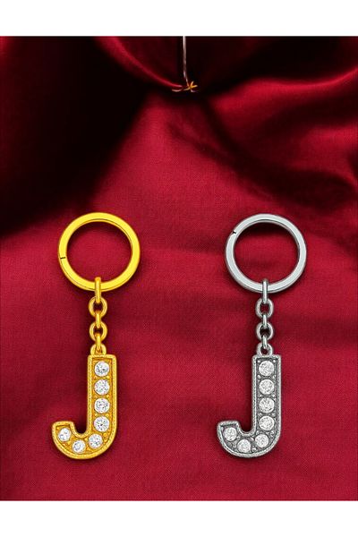 Handley Sparkling'J' Letter Keychain – a Touch of Luxury and Meaning