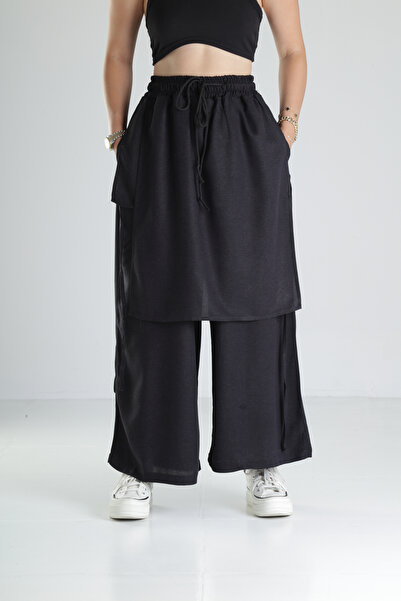 COCOPELLI Μαύρο παντελόνι Tokyo Loose Fit
