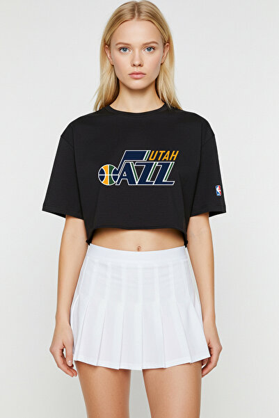 BA Sportswear تي شيرت يوتا لكرة السلة باللون الأسود مقاس كبير