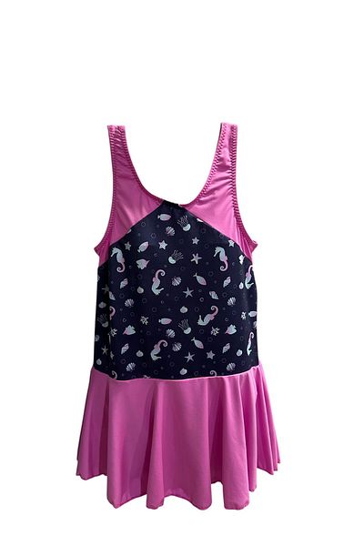 TooHot Girl's Pink Seahorse Themed Dress Swimsuit